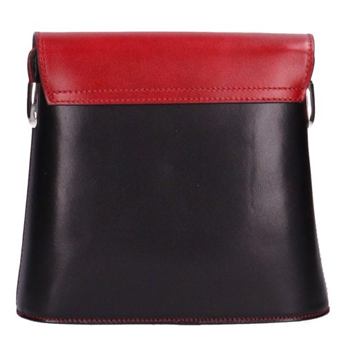 Táska OLASZ BŐR kicsi áthajtós Fekete-Piros