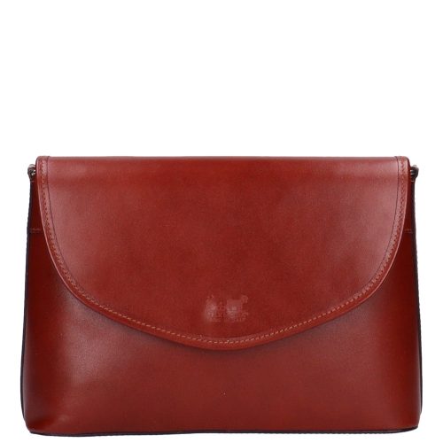 Táska OLASZ BŐR áthajtós Világos Barna