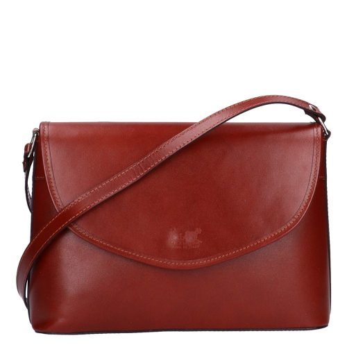 Táska OLASZ BŐR áthajtós Világos Barna