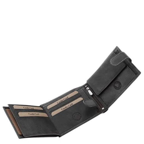 Pénztárca  GREEN DEED KAMR1021/T Fekete bőr kamionos