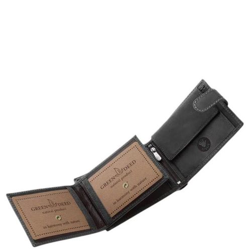 Pénztárca  GREEN DEED KAMR1021/T Fekete bőr kamionos