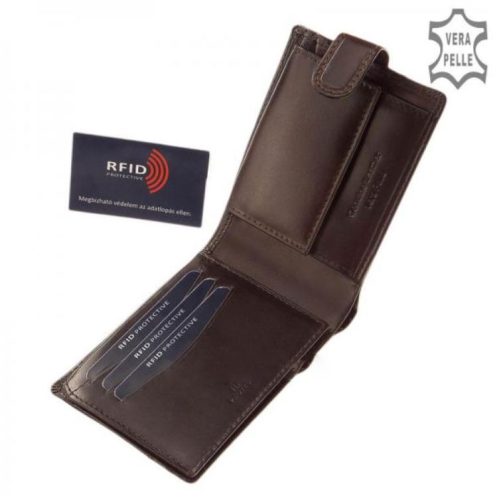 Pénztárca Corvo Bianco RCCS09/T Barna bőr kisebb