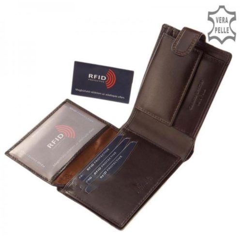 Pénztárca Corvo Bianco RCCS09/T Barna bőr kisebb
