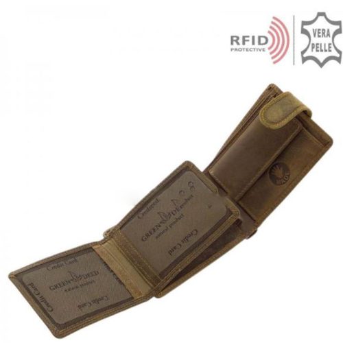 Pénztárca BICR102/T Barna bőr férfi biciklis