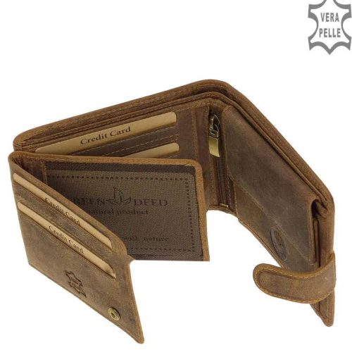 Pénztárca OZ1021/T Barna bőr férfi Őz állatos