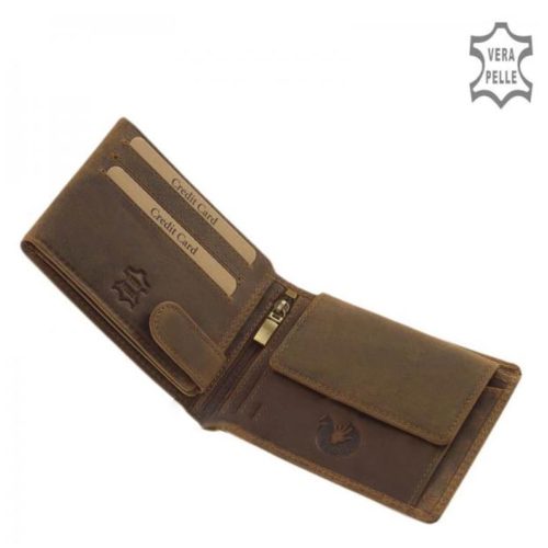 Pénztárca FOCI-1021 Barna bőr focis