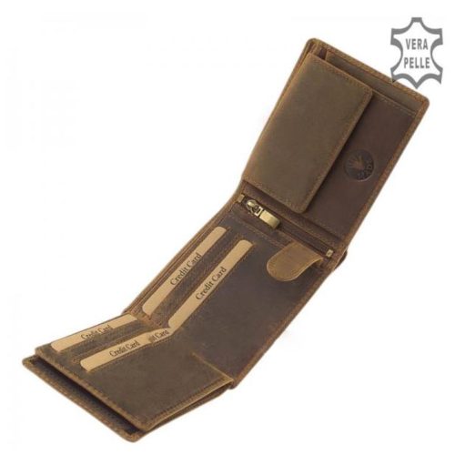 Pénztárca FOCI-1021 Barna bőr focis