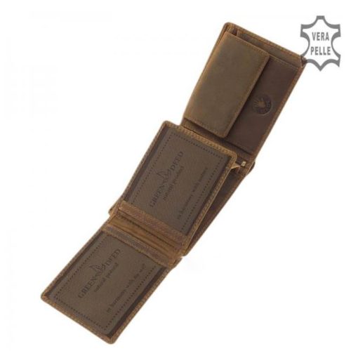 Pénztárca FOCI-1021 Barna bőr focis