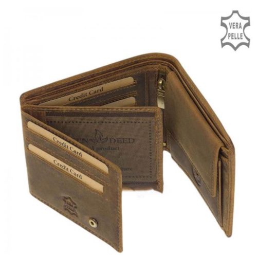 Pénztárca FOCI-1021 Barna bőr focis