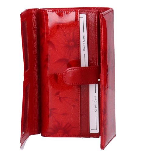 Pénztárca Patricia FL-102 Piros lakk bőr 