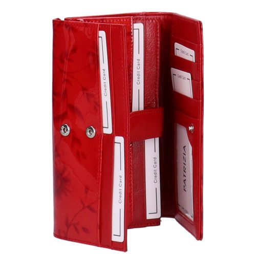 Pénztárca Patricia FL-102 Piros lakk bőr 