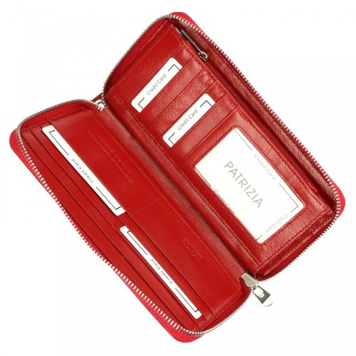 Patrizia FL-119 piros lakk bőr női pénztárca