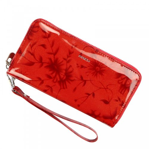 Patrizia FL-119 piros lakk bőr női pénztárca