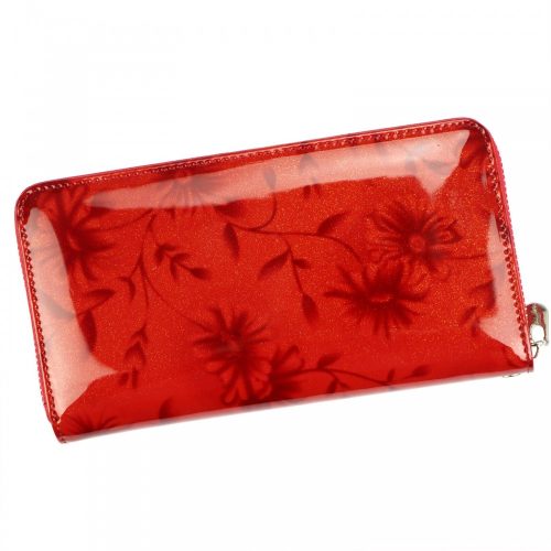 Patrizia FL-119 piros lakk bőr női pénztárca