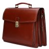 Aktatáska 1724 Bőr 2 rekeszes világos barna kicsi