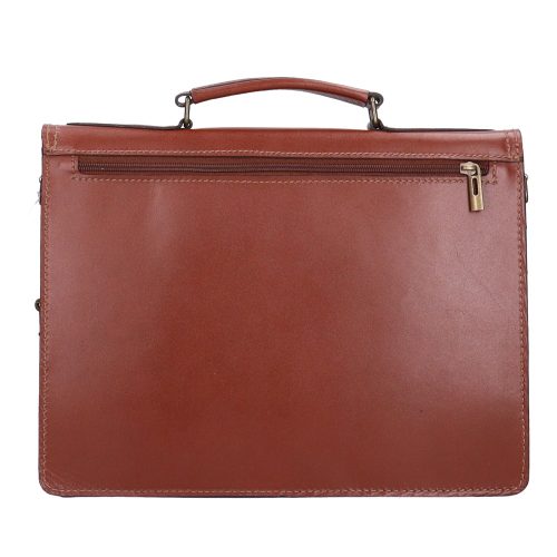 Aktatáska 1724 Bőr 2 rekeszes világos barna kicsi