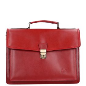 Aktatáska 1724 Bőr 2 rekeszes Piros kicsi