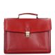 Aktatáska 1724 Bőr 2 rekeszes Piros kicsi
