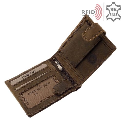 Pénztárca  GREEN DEED LAD08/T Barna bőr férfi Lada autós