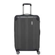   Travelite City M antracit 4 kerekű bővíthető közepes méretű bőrönd 