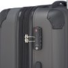 Travelite City M antracit 4 kerekű bővíthető közepes méretű bőrönd 