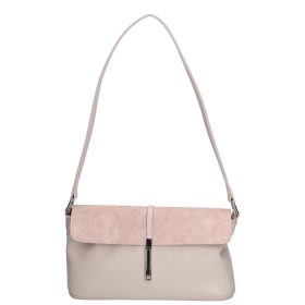 Karen 020 bézs púder virág rostbőr válltáska