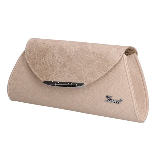 Karen D 456 bézs virág rostbőr táska