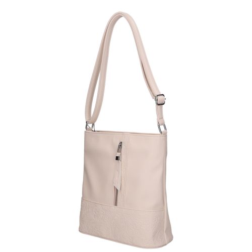 Karen N 157 bézs virág rostbőr táska