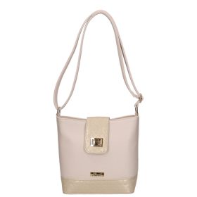 Karen 9437 bézs arany rostbőr táska