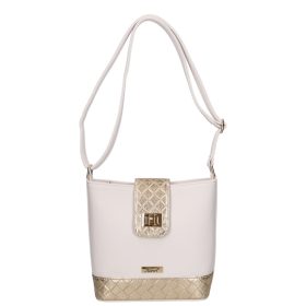 Karen 9437 fehér arany rostbőr táska