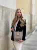 Karen 9437 kék virág mintás rostbőr crossbody táska