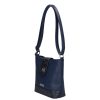 Karen 9437 kék virág mintás rostbőr crossbody táska