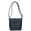 Karen 9437 kék virág mintás rostbőr crossbody táska