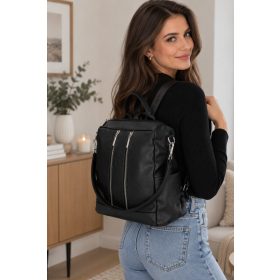 Hátizsák Chiara L 312 Fekete rostbőr női A4-es 