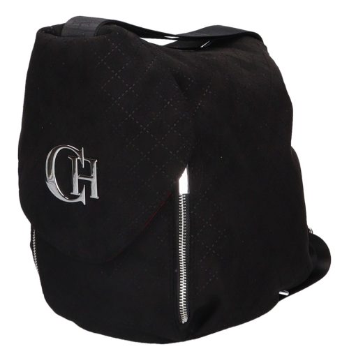 Chiara G 418 fekete velúr steppelt