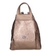 Chiara rostbőr táska K 7031 bronz virág mintás