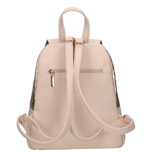 Chiara M 8033 bézs arany rostbőr táska