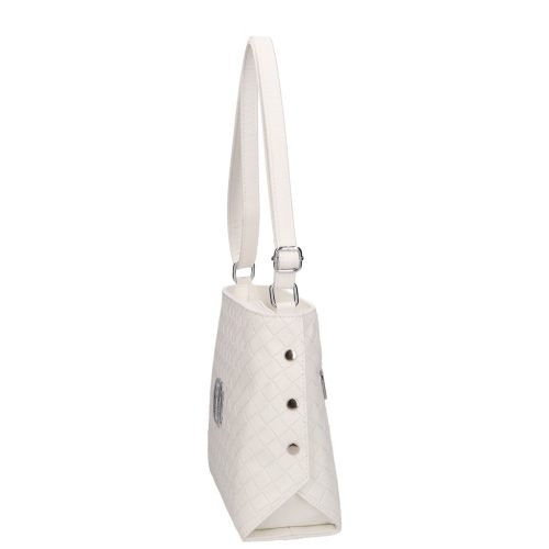 Chiara M 8056 fehér rostbőr táska