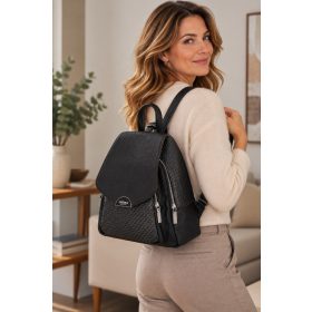 Chiara M 8033 fekete rostbőr női táska