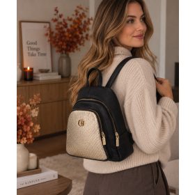 Chiara M 8033 bis fekete arany rostbőr női táska