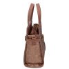 Chiara K 7038 drapp bronz virág mintás rostbőr női kézitáska
