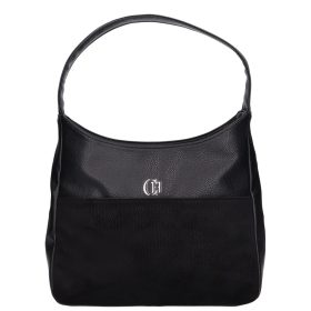 Chiara M 8035 fekete velúr rostbőr női válltáska