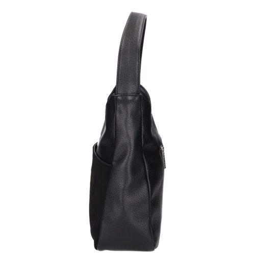 Chiara M 8035 fekete velúr rostbőr női válltáska