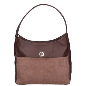 Chiara M 8035 barna velúr rostbőr női válltáska
