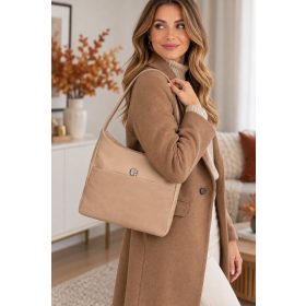 Chiara M 8035 drapp rostbőr női válltáska