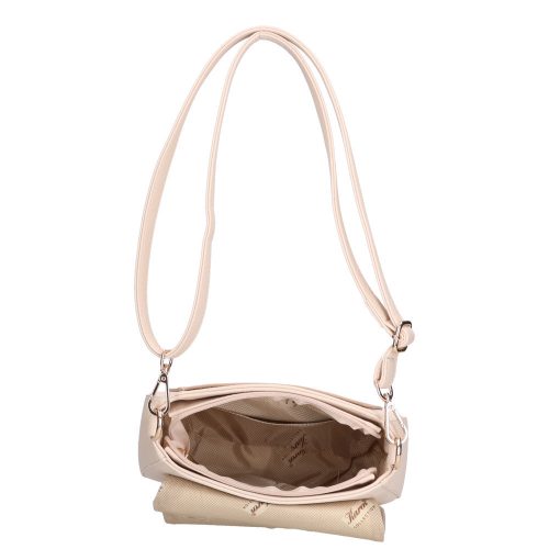 Karen 2382 bézs virág rostbőr táska