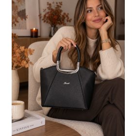 Karen 9251 bis fekete rostbőr női táska