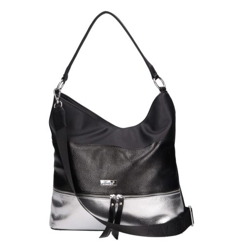 Karen rostbőr táska 1713 fekete ezüst