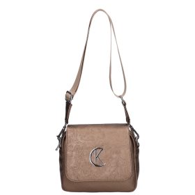 Karen rostbőr táska D 527 bronz virág