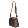 Karen rostbőr táska D 527 bronz virág